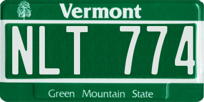 VT license plate NLT774