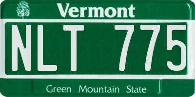 VT license plate NLT775