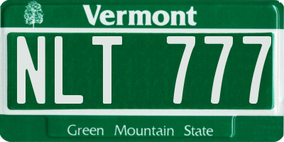 VT license plate NLT777