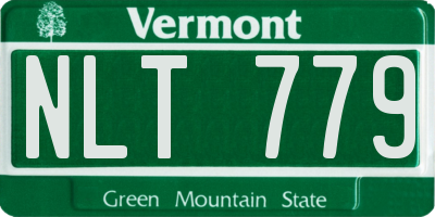 VT license plate NLT779