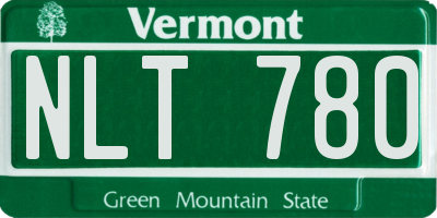 VT license plate NLT780