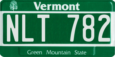 VT license plate NLT782