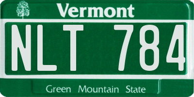 VT license plate NLT784