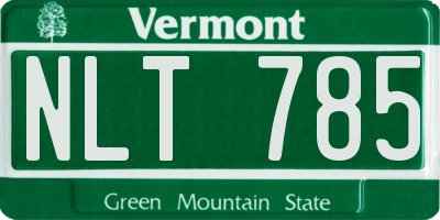 VT license plate NLT785