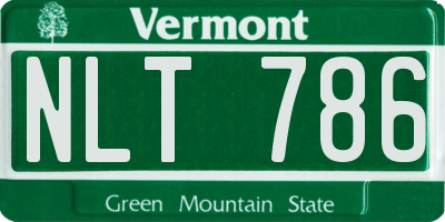 VT license plate NLT786