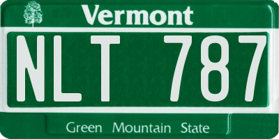 VT license plate NLT787