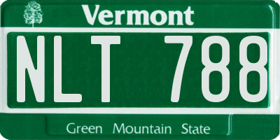 VT license plate NLT788