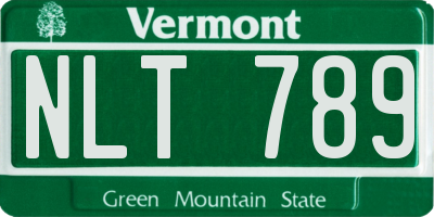 VT license plate NLT789