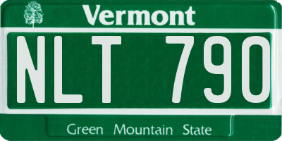 VT license plate NLT790