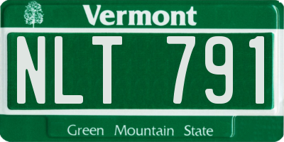 VT license plate NLT791
