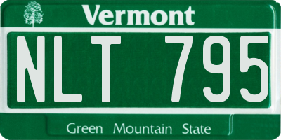VT license plate NLT795