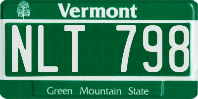 VT license plate NLT798