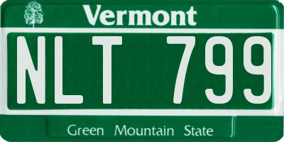 VT license plate NLT799