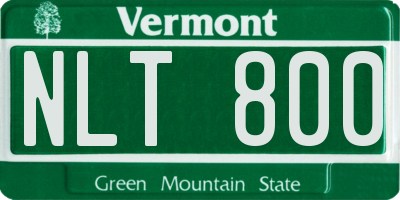 VT license plate NLT800