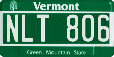 VT license plate NLT806