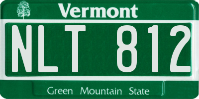 VT license plate NLT812