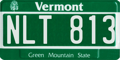 VT license plate NLT813