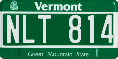 VT license plate NLT814