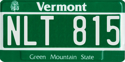 VT license plate NLT815