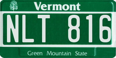 VT license plate NLT816