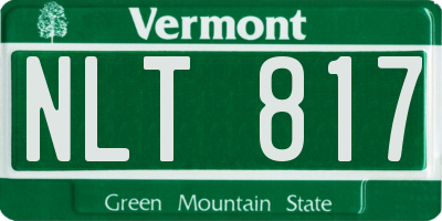 VT license plate NLT817