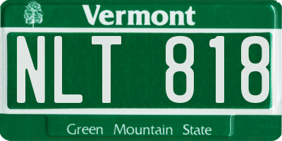 VT license plate NLT818