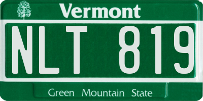 VT license plate NLT819