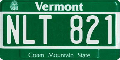 VT license plate NLT821