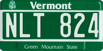 VT license plate NLT824