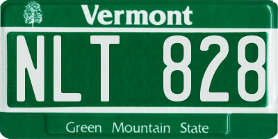 VT license plate NLT828