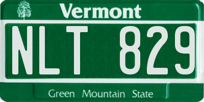 VT license plate NLT829