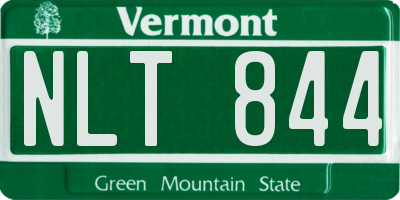 VT license plate NLT844