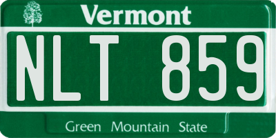 VT license plate NLT859