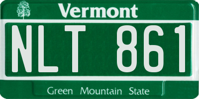 VT license plate NLT861