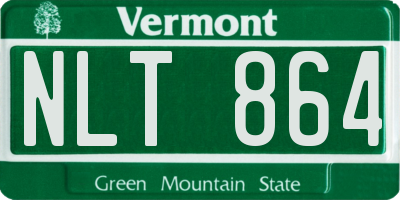 VT license plate NLT864