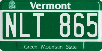 VT license plate NLT865
