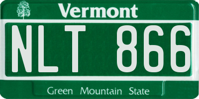 VT license plate NLT866