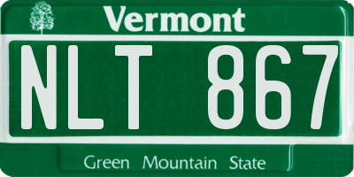VT license plate NLT867