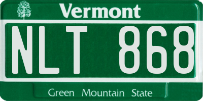 VT license plate NLT868