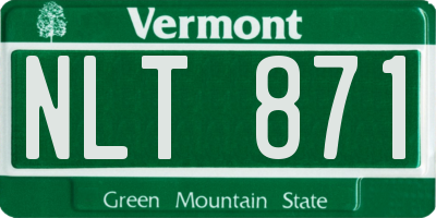 VT license plate NLT871