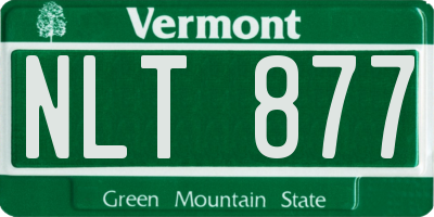 VT license plate NLT877