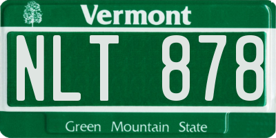 VT license plate NLT878