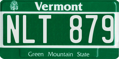 VT license plate NLT879