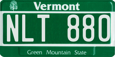 VT license plate NLT880