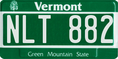 VT license plate NLT882