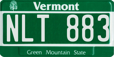 VT license plate NLT883