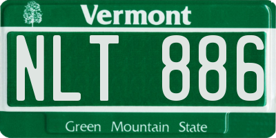 VT license plate NLT886