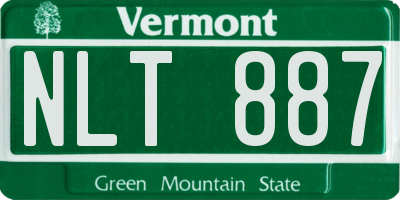 VT license plate NLT887
