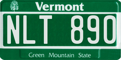VT license plate NLT890
