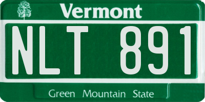 VT license plate NLT891